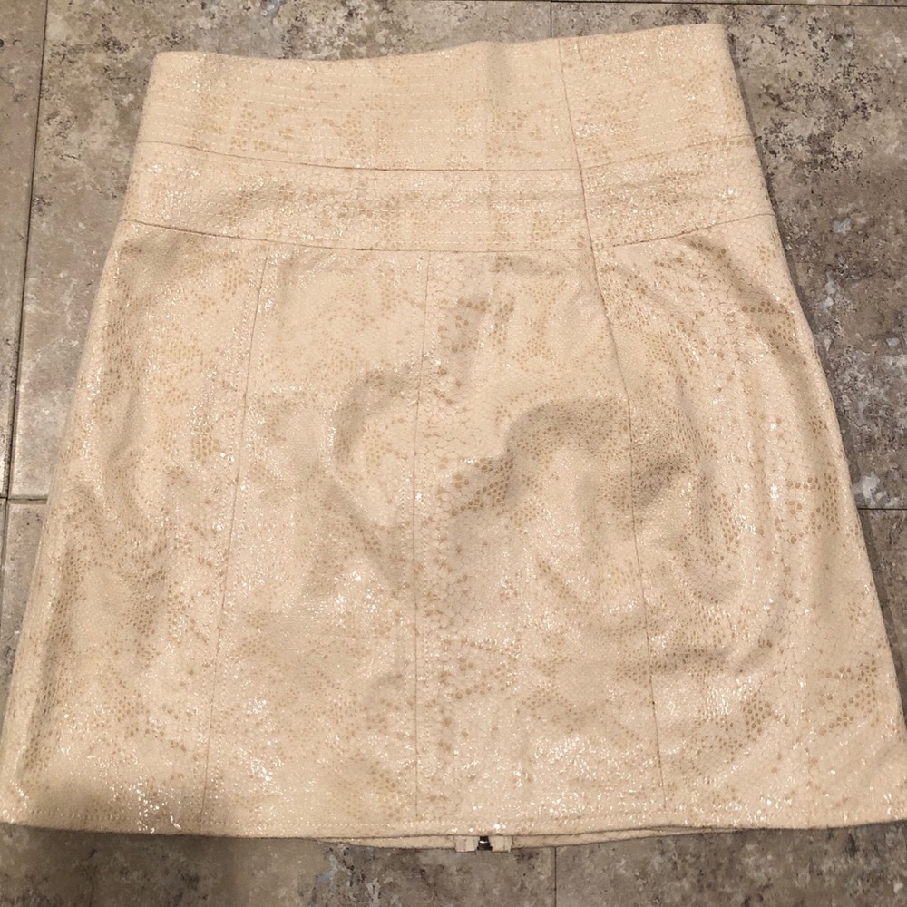 Faux Snake Skin mini skirt.